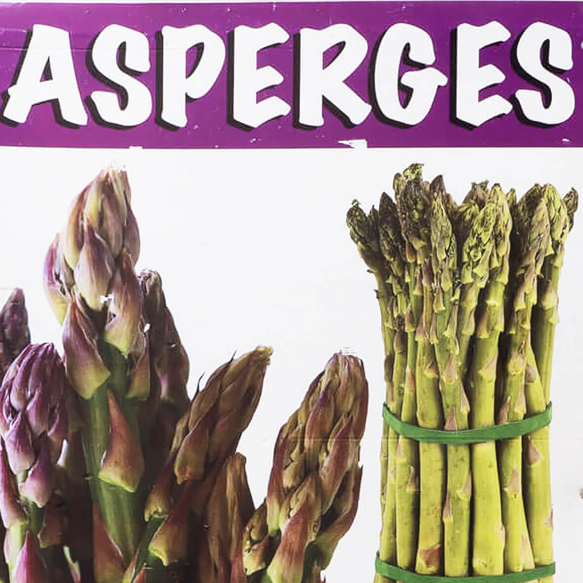 "Asparagus" sign